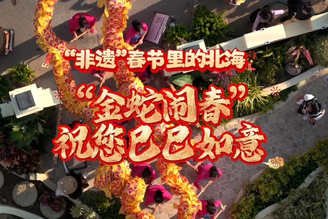 “金蛇闹春”祝您蛇行大运，巳巳如意。