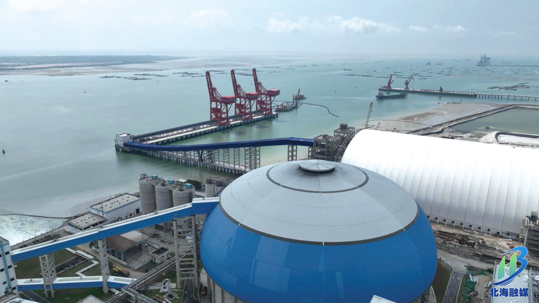 走进广投北海电厂煤场——装上“智慧大脑”的圆形煤场